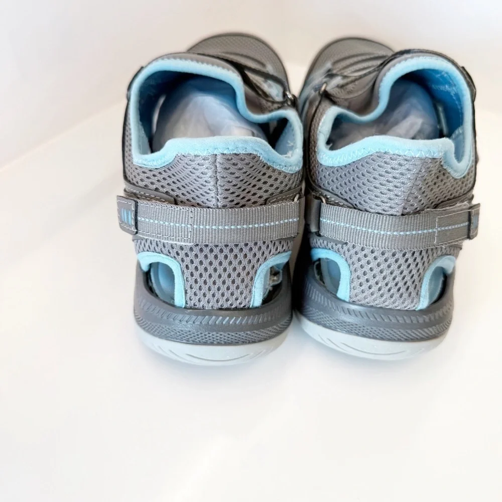 NWT Eddie Bauer Gray‎ Blue Sutton Hybrid Women's Adventure Shoes, 11M